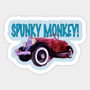 Spunky Monkey Roadster Sticker